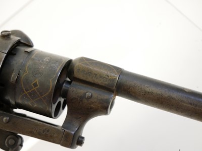 Lot 15 - Belgian 7mm pinfire revolver, with decorative...