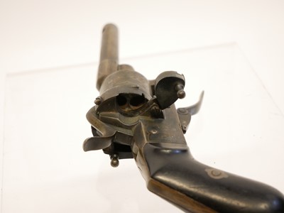 Lot 15 - Belgian 7mm pinfire revolver, with decorative...