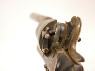 Lot 15 - Belgian 7mm pinfire revolver, with decorative...