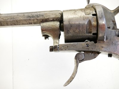 Lot 16 - Three Belgian pinfire revolvers, with 3, 2.75...