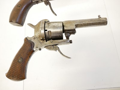Lot 16 - Three Belgian pinfire revolvers, with 3, 2.75...