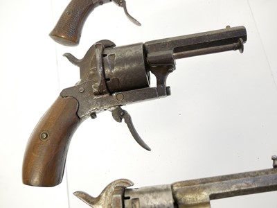 Lot 16 - Three Belgian pinfire revolvers, with 3, 2.75...