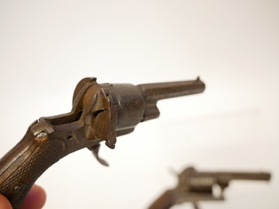 Lot 16 - Three Belgian pinfire revolvers, with 3, 2.75...