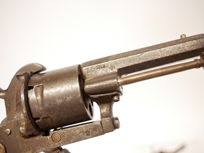 Lot 16 - Three Belgian pinfire revolvers, with 3, 2.75...