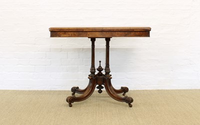 Lot 140 - A Victorian Burr Walnut Card Table
