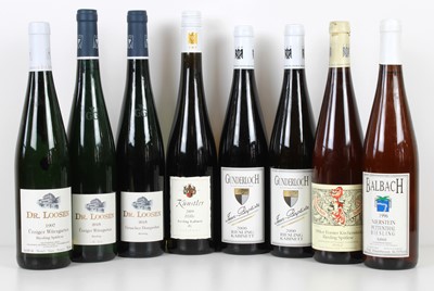 Lot 76 - 8 Bottles Mixed Lot Fine Mosel and Rhein Wines