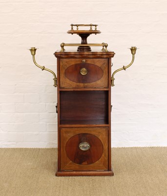Lot 105 - A Victorian Walnut and Mahogany Gentleman's Compendium Travelling Dressing Stand