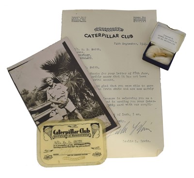 Lot 7 - A WWII 'Caterpillar Club' pin.