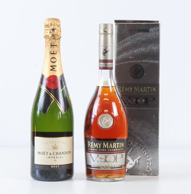 Lot 124 - 2 Bottles Mixed Lot Champagne and Cognac including ‘Limited Edition’