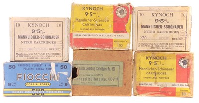 Lot 478 - 9.5x57 ammunition, to include 33 rounds of...