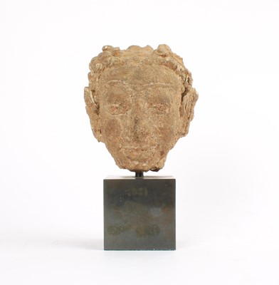 Lot 334 - A Northern Thai Haripunjaya (or Haripunchai) Kingdom Stucco Head of Buddha