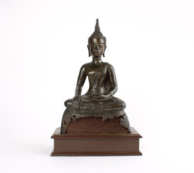 Lot 111 - A Thai Parcel Gilt Hollow-Cast Bronze Buddha