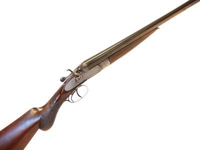 Lot 376 - Chas Osbourne 12 bore side by side hammer gun,...