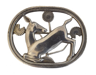 Lot 2 - A silver Georg Jensen brooch, no. 256.