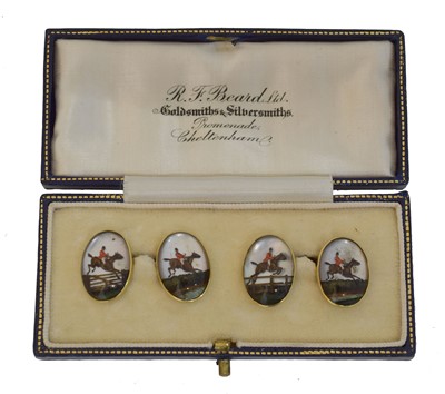 Lot 167 - A pair of early 20th century Essex Crystal cufflinks.