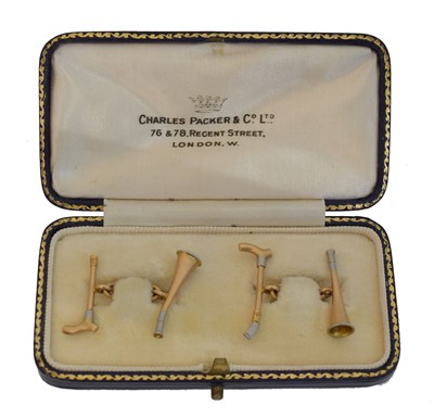Lot 166 - A pair of early 20th century cufflinks.