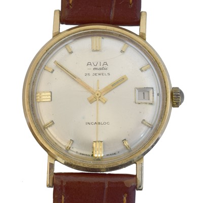 Lot 207 - A 1970s 9ct gold Avia Matic Incabloc automatic wristwatch.