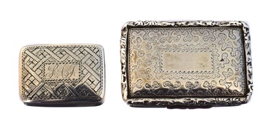 Lot 85 - Two Georgian silver vinaigrettes.