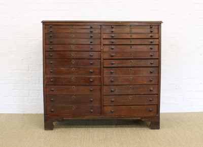 Lot 111 - A 19th Century Mahogany Plan Chest