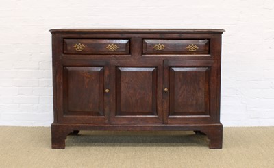 Lot 120 - A Small Georgian Oak Dresser Base or Sideboard