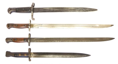 Lot 168 - Four British bayonets without scabards,...