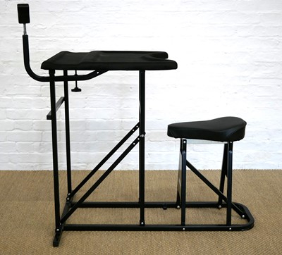 Lot 420 - Collapsible shooting bench and seat.