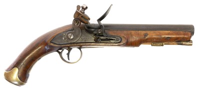 Lot 5 - Barnett flintlock 20 bore holster pistol, made...