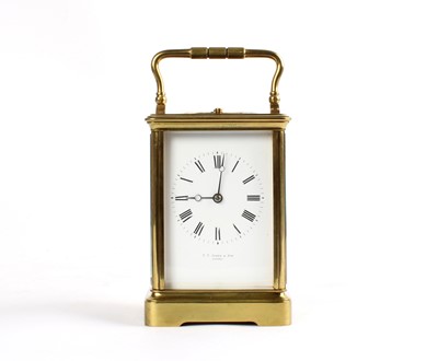 Lot 210 - A Late 19th Century French Five-Glass Brass Cased Carriage Clock by Gay, Lamaille & Co.