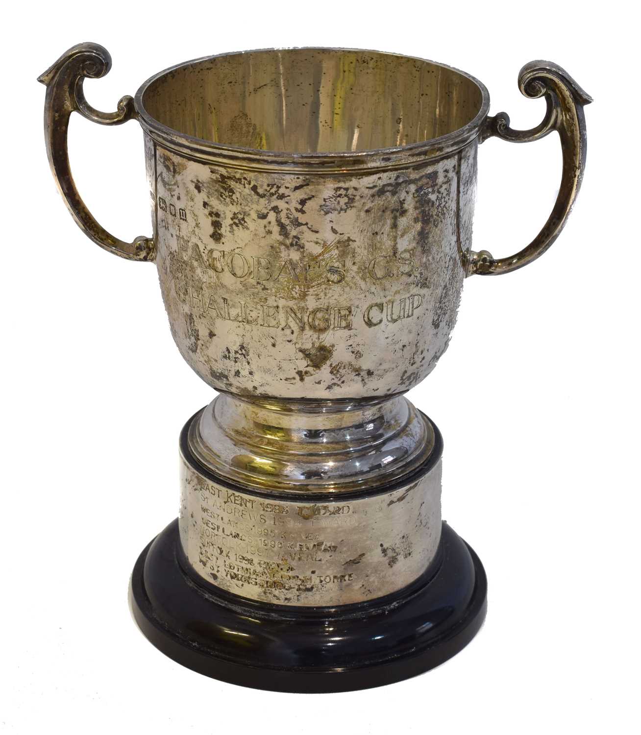 Lot 48 - A George V silver twin handled cup.