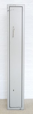 Lot 419 - Steel gun cabinet with two sets of keys