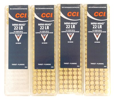 Lot 471 - CCI Mini-Mag .22lr ammunition, 320 x 40 grain...