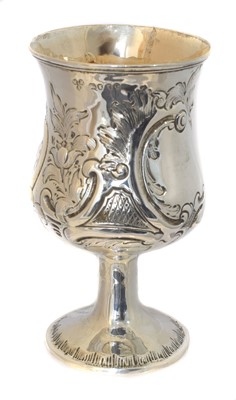 Lot 70 - A Victorian silver goblet.
