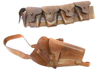 Lot 427 - Sam Browne leather bandolier, stamped Brooks...