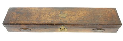 Lot 416 - Leather gun case, for a percussion shotgun or...