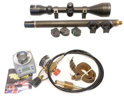 Lot 440 - Air gun accessories to include air bottle...