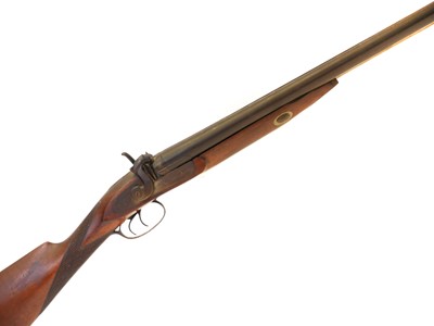 Lot 64 - Percussion 12 bore side by side double barrel...