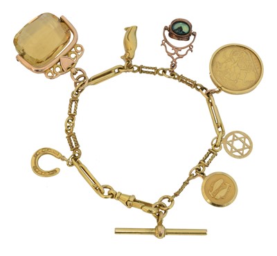 Lot 35 - A charm bracelet.