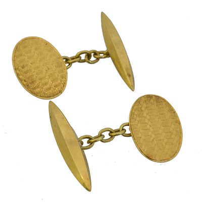 Lot 164 - A pair of 1920s 18ct gold cufflinks.