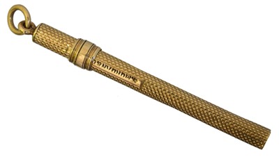 Lot 73 - A 9ct gold toothpick by Sampson Mordan & Co.