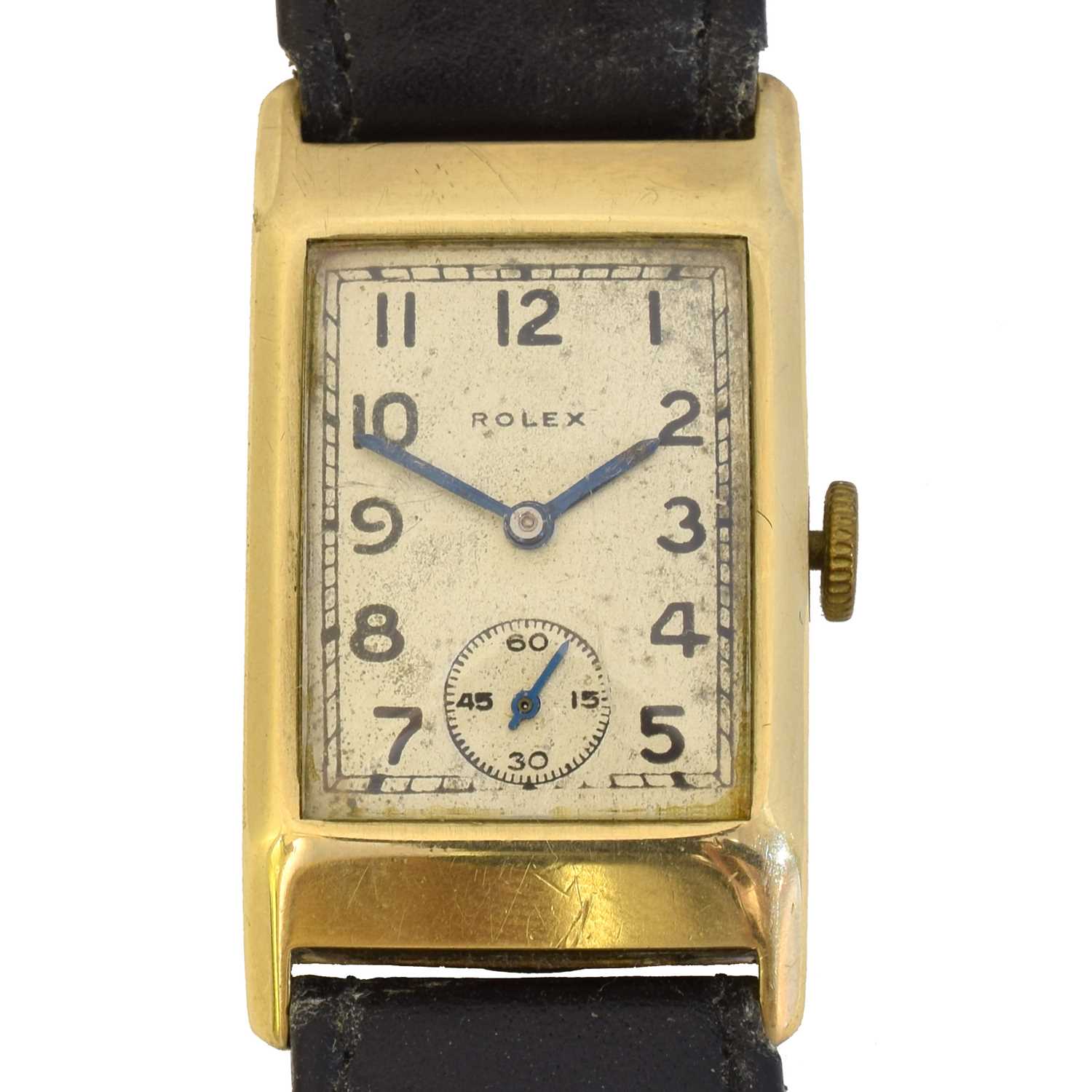 Lot 235 - A 1930s 9ct gold Rolex manual wind wristwatch, ref. 2356.