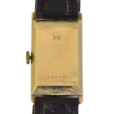 Lot 235 - A 1930s 9ct gold Rolex manual wind wristwatch, ref. 2356.