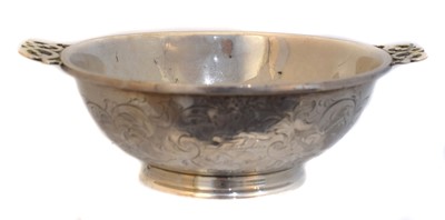 Lot 39 - A Victorian silver quaiche.