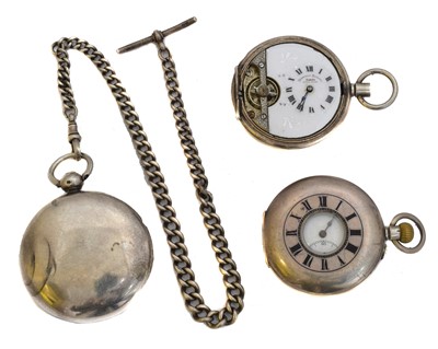Lot 114 - A selection of pocket watches and accessories.