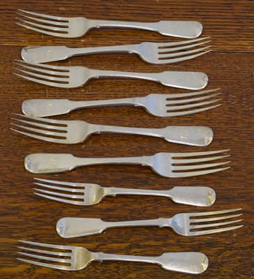 Lot 24 - A selection of George III and later flatware.