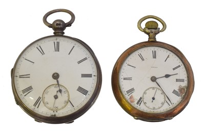 Lot 111 - Two open face pocket watches.