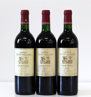 Lot 34 - 3 Bottles Chateau Petit-Village Grand Vin de Pomerol 1990