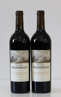 Lot 20 - 2 Bottles Chateau Valandraud Premier Grand Cru Classe St Emilion 2012