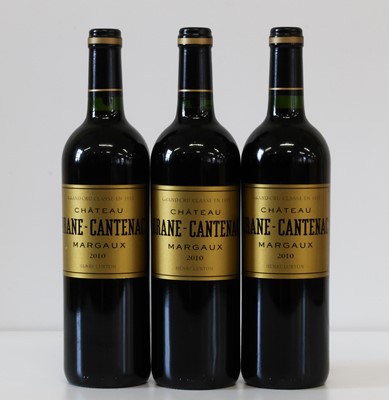 Lot 23 - 3 Bottles Chateau Brane Cantenac Grand Cru Classe Margaux 2010