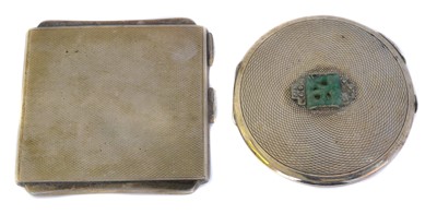 Lot 51 - Two silver compacts.