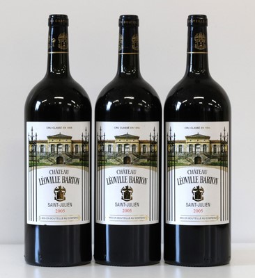 Lot 11 - 3 Magnum bottles Château Léoville Barton, Grand Cru Classe Saint Julien 2005